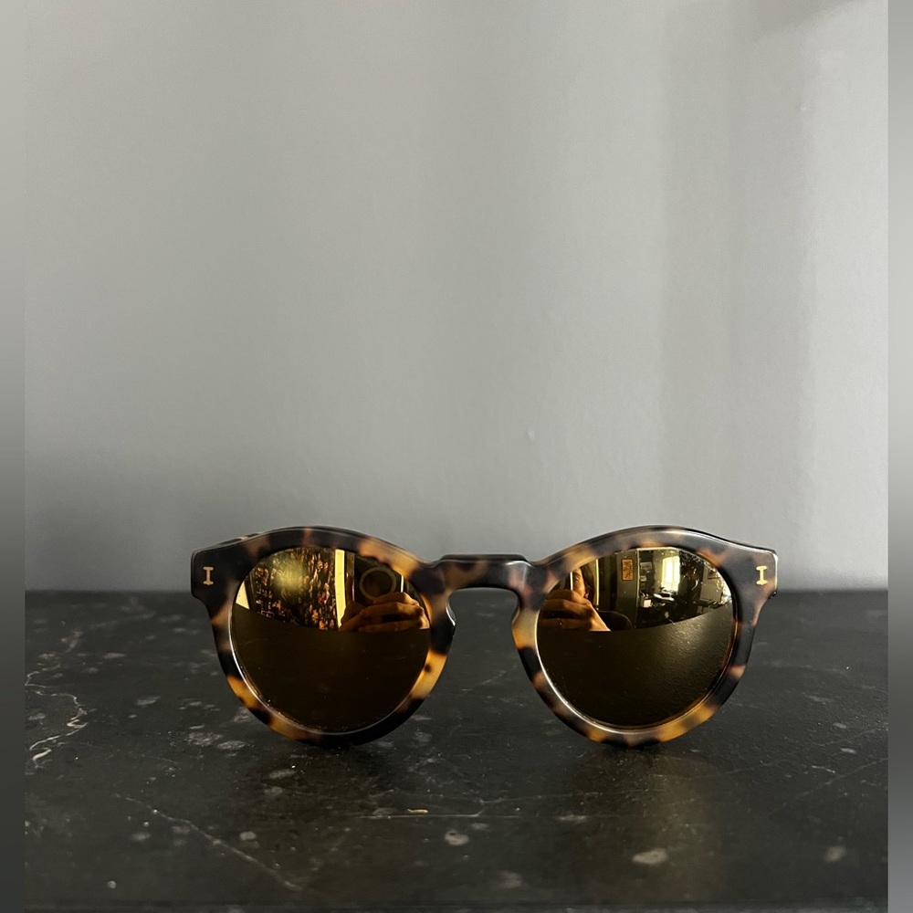 Illesteva Leonard Mirrored Sunglasses Tortoiseshell